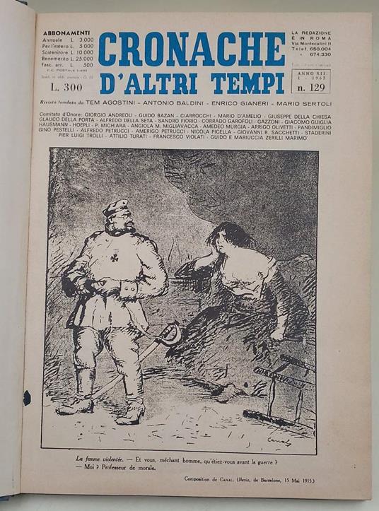 Cronache D'Altri Tempi Anno Xii- I 1965 N. 129/ 140 - 12 Fascicoli - copertina