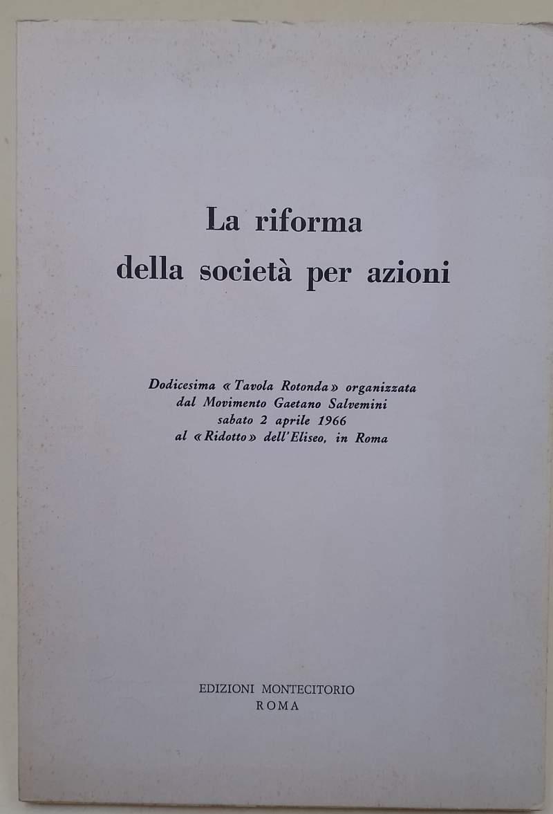 La Riforma Della Società Per Azioni