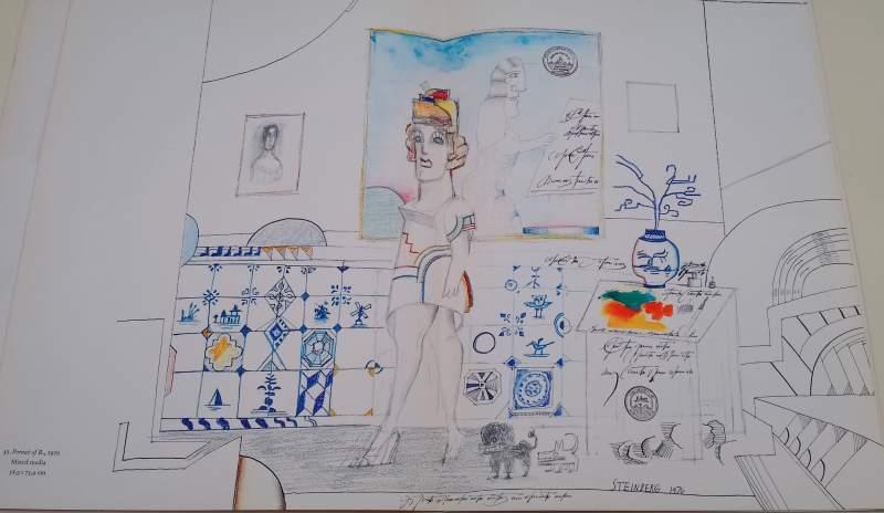 Steinberg-Olbilder Gouachen Seichnungen