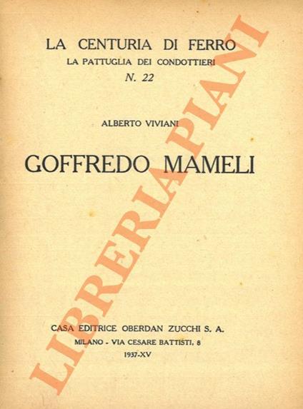 Goffredo Mameli - Alberto Viviani - copertina