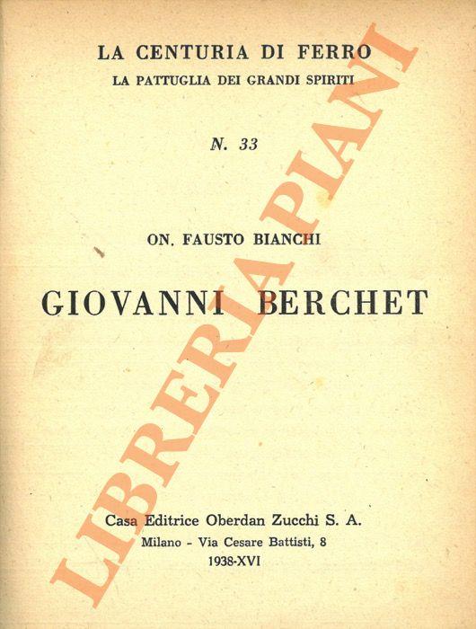 Giovanni Berchet - copertina