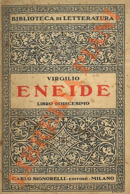 Eneide. Libro dodicesimo - Publio Virgilio Marone - copertina