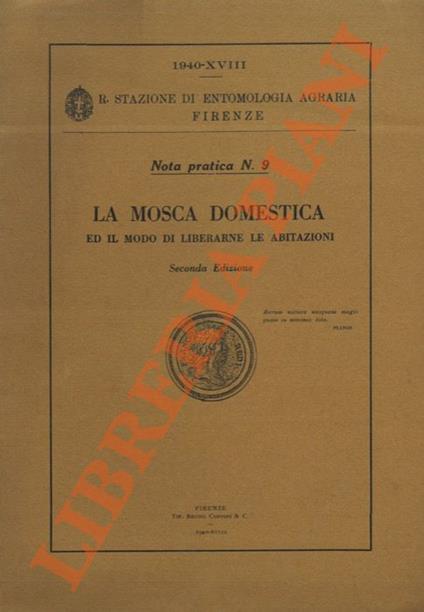 La Mosca domestica ed il modo di liberarne le abitazioni - Antonio Berlese - copertina