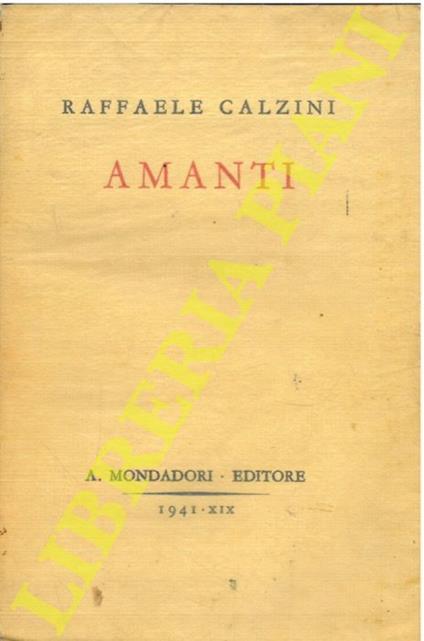 Amanti - Raffaele Calzini - copertina
