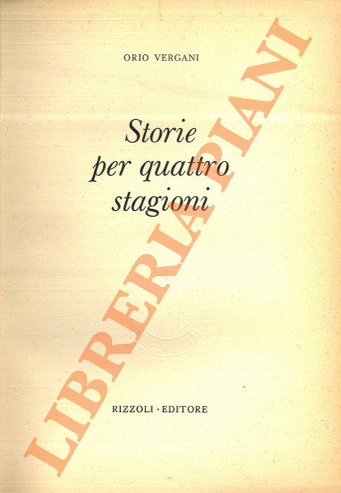 Storie per quattro stagioni - Orio Vergani - copertina