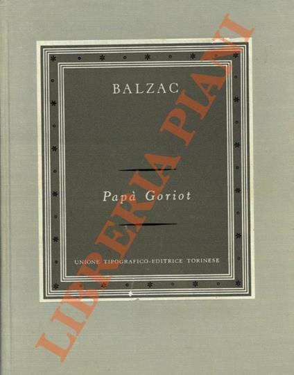Papà Goriot - Honoré de Balzac - copertina