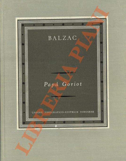 Papà Goriot - Honoré de Balzac - copertina