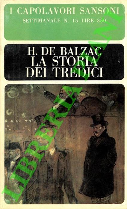 La storia del tredici - Honoré de Balzac - copertina