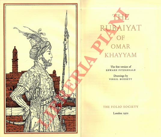 The Rubaiyat. The first version od Edward Fitzgerald. Drawings by Virgil Burnett - Omar Khayyam - copertina