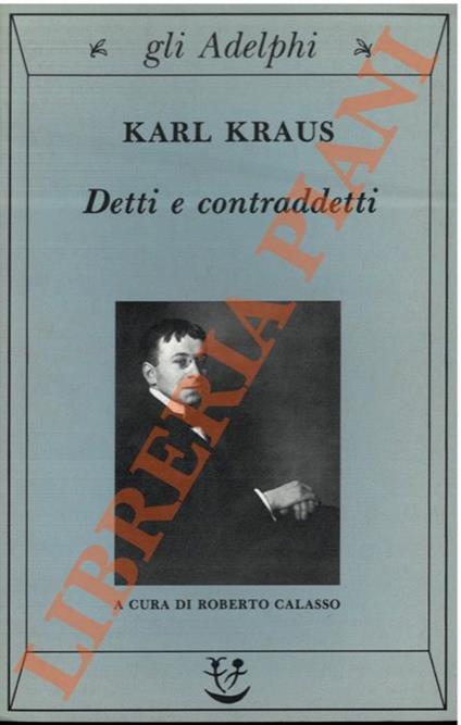 Detti e contraddetti - Karl Kraus - copertina