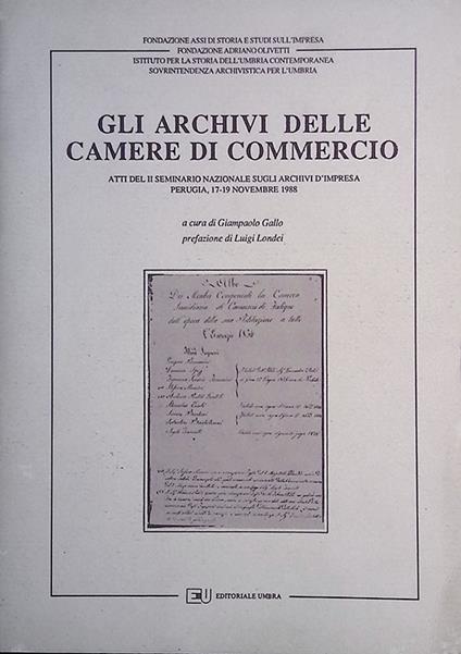Gli Archivi delle Camere di Commercio - copertina