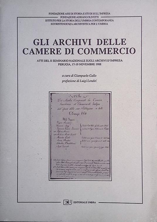Gli Archivi delle Camere di Commercio - copertina