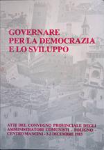 Governare per la democrazia e lo sviluppo