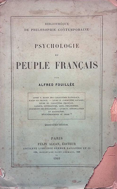 Psychologie du peuple francais