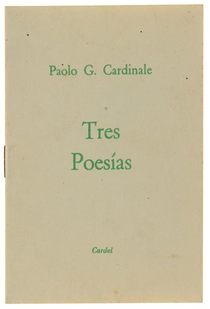 Tres Poesias - copertina