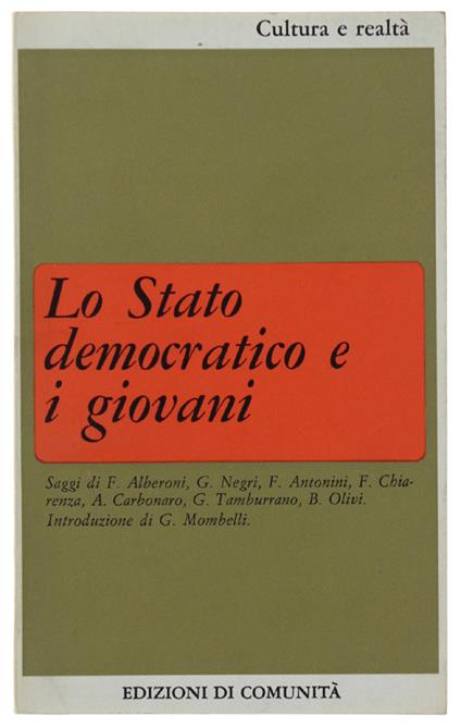 Lo Stato Democratico E I Giovani - copertina