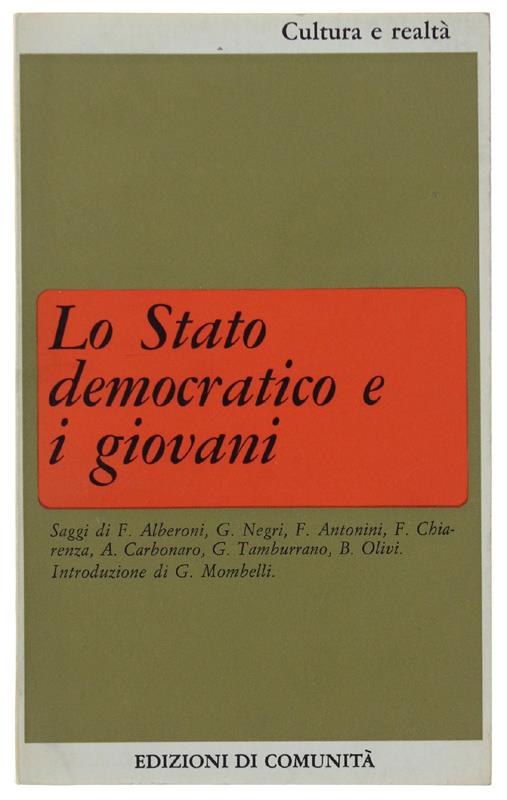 Lo Stato Democratico E I Giovani - copertina