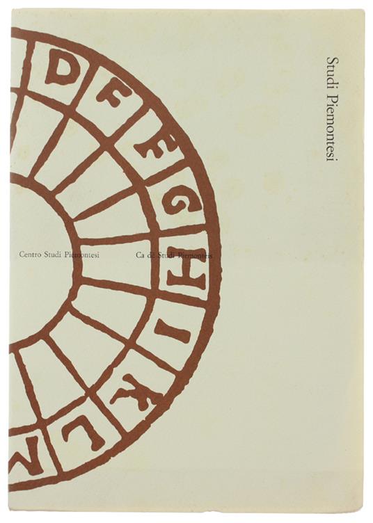 STUDI PIEMONTESI. Vol. XXi - 1992, fasc.2. [Ottimo] - copertina