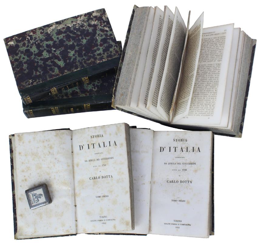 STORIA D'ITALIA continuata da quella del Guicciardini sino al 1789 (tomi 1-8) + STORIA D'ITALIA DAL 1789 AL 1814 (tomi 1-2). [opera completa]