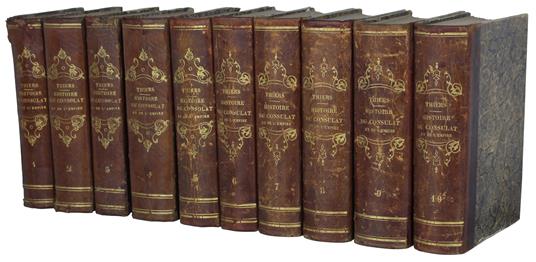 HISTOIRE DU CONSULAT ET DE L'EMPIRE, faisant suite à l'histoire de la révolution française (complet en 10 tomes) - Adolphe Thiers - copertina