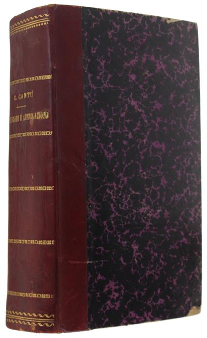 SULLE RELIGIONI + DELLE LEGISLAZIONI. Documenti per la storia universale - Cesare Cantù - copertina