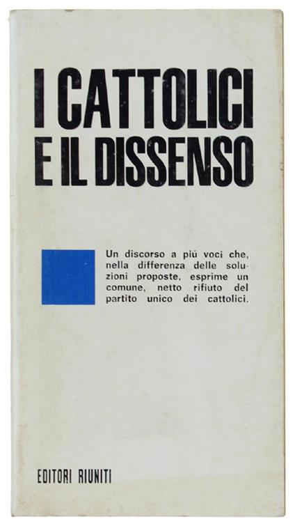I Cattolici E Il Dissenso - copertina