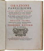 ORAZIONI PANEGIRICHE DEL PADRE LUIGI SALATI PAVESE... Decade Prima. [legatura pergamena]