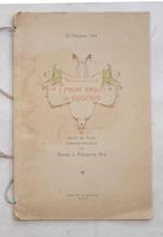 I primi vagiti di Eugenio. 31 ottobre 1916. Raccolti dal Nonno lietamente annnciati da Guido e Rosanna Ara