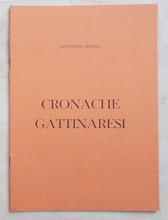 Cronache gattinaresi - Giovanni Grosso - copertina