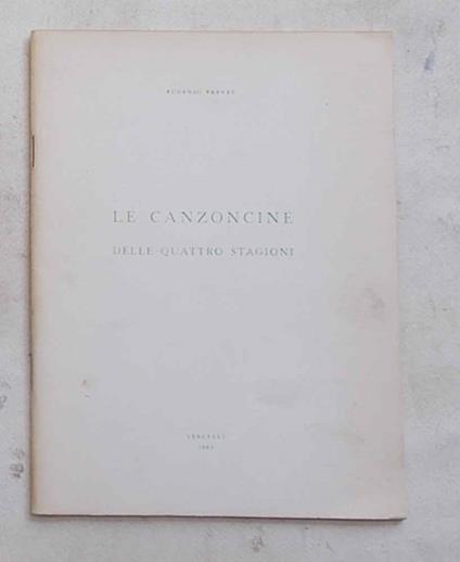 Le canzoncine delle quattro stagioni - Eugenio Treves - copertina