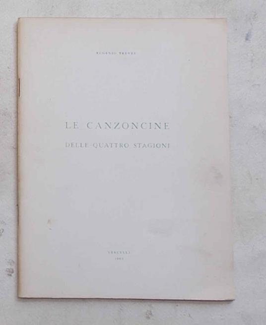 Le canzoncine delle quattro stagioni - Eugenio Treves - copertina