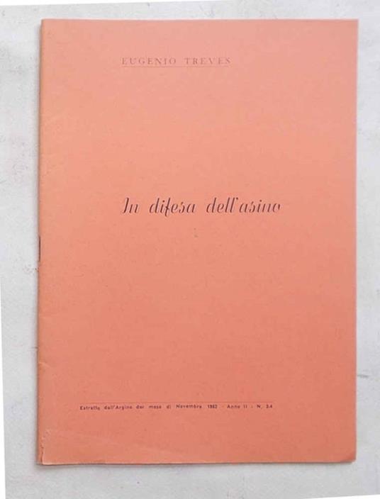 In difesa dell'asino - Eugenio Treves - copertina