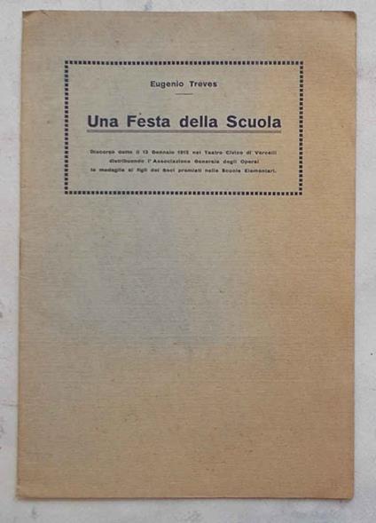 Una festa della scuola - Eugenio Treves - copertina