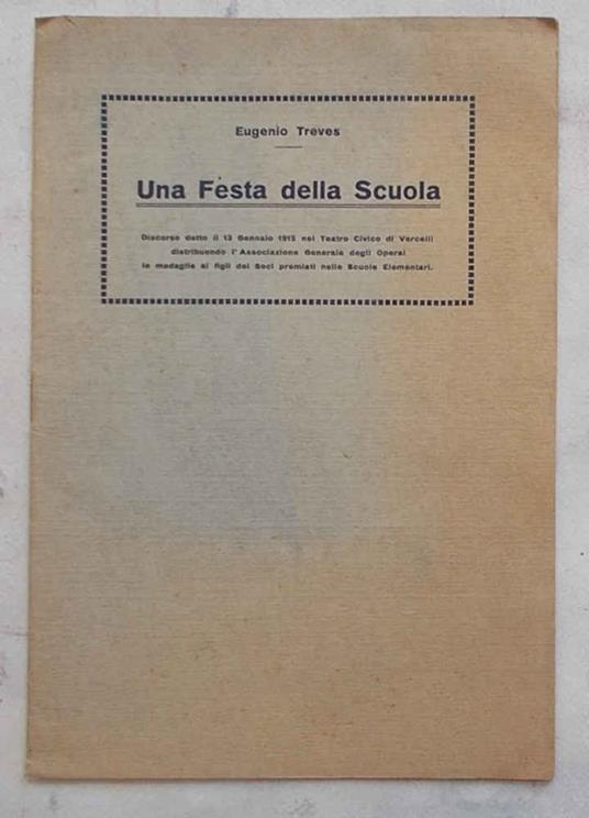 Una festa della scuola - Eugenio Treves - copertina