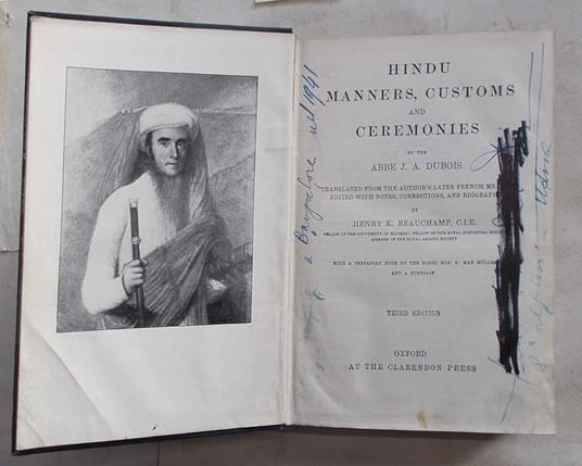 Hindu manners, customs and ceremonies - copertina