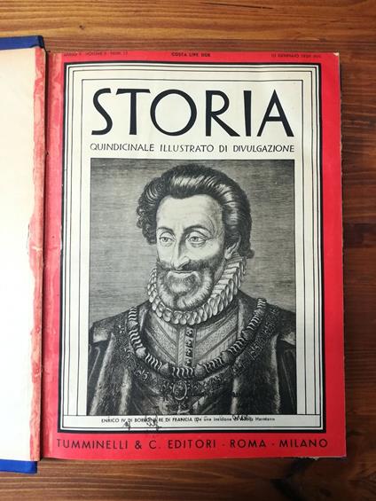 STORIA. Quindicinale illustrato di divulgazione - anno II, vol. II, gennaio-giugno 1939, nn. 15-26 - copertina