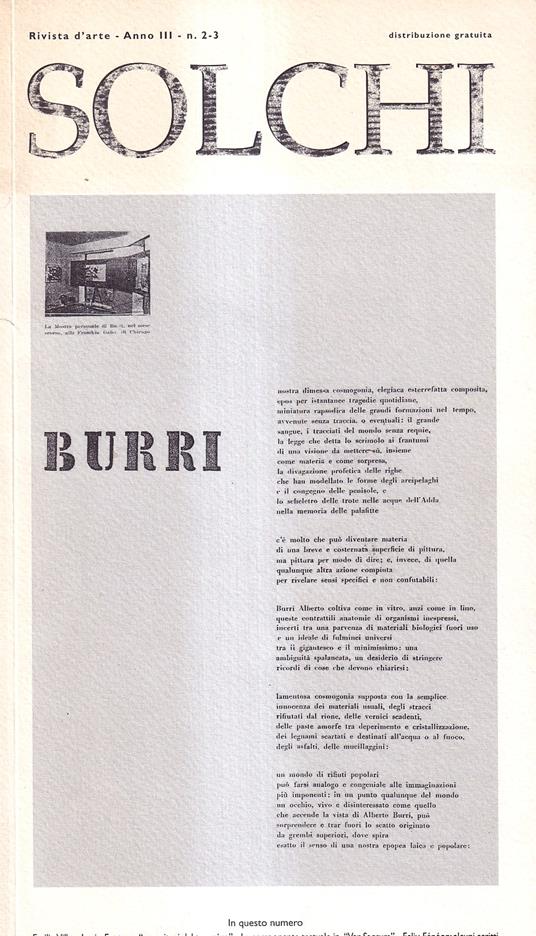 Solchi. Rivista d'arte - Anno III, n. 2-3 - copertina
