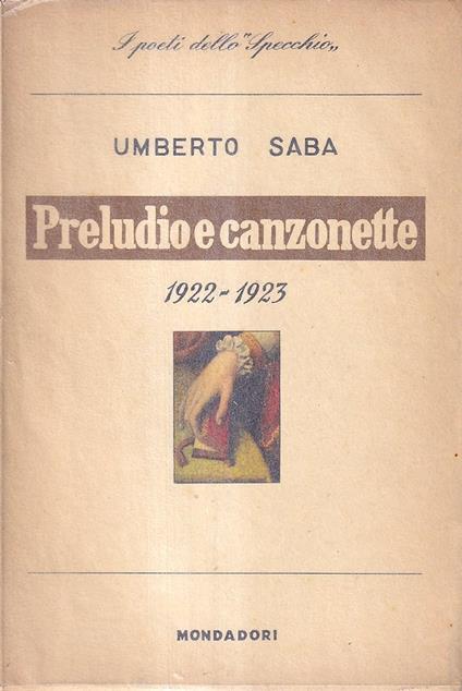 Preludio e canzonette (1922-1923) - Umberto Saba - copertina