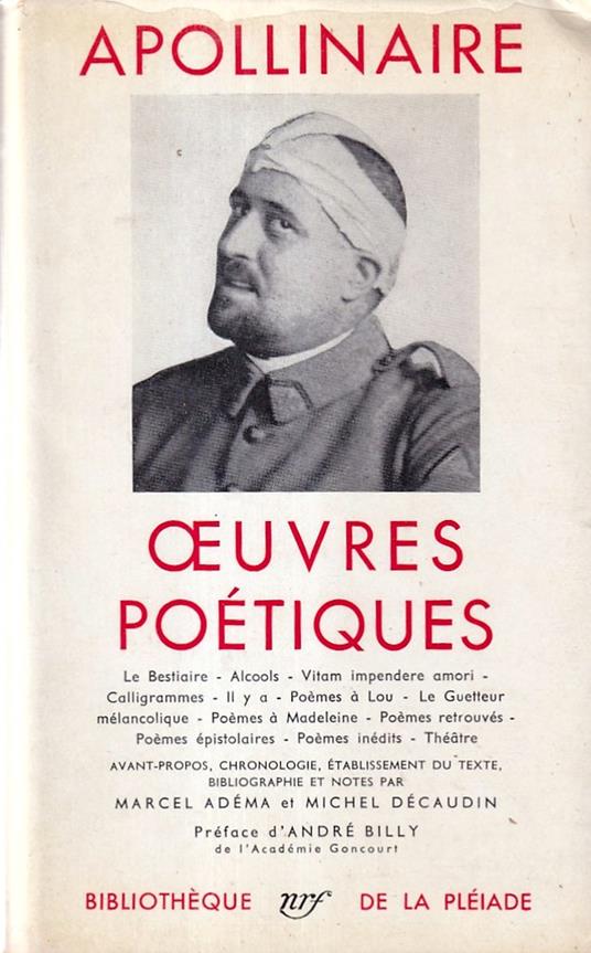 Oeuvres poétiques - Guillaume Apollinaire - copertina