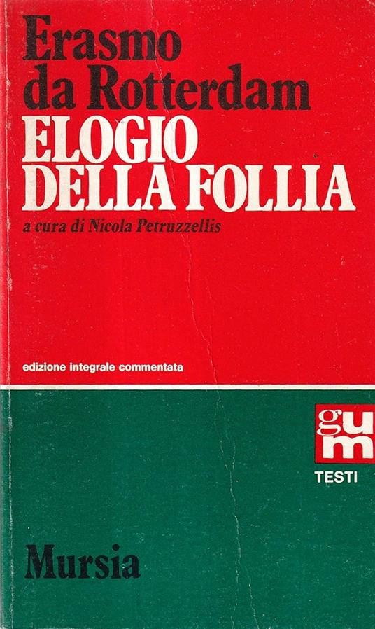 Elogio della follia - Erasmo da Rotterdam - copertina