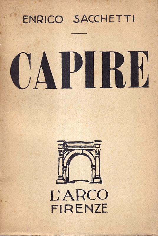 Capire - Enrico Sacchetto - copertina
