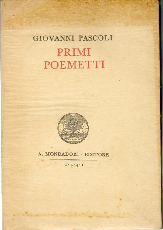 Primi Poemetti - Giovanni Pascoli - copertina