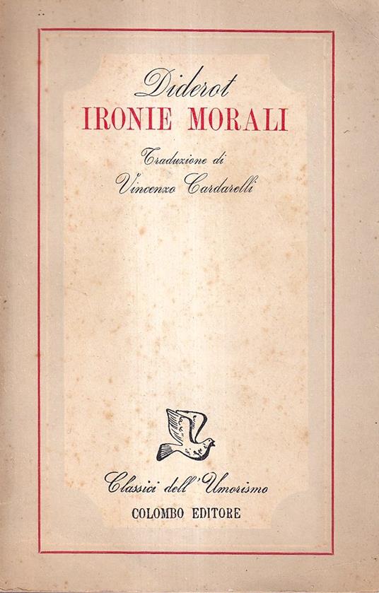 Ironie morali - Denis Diderot - copertina