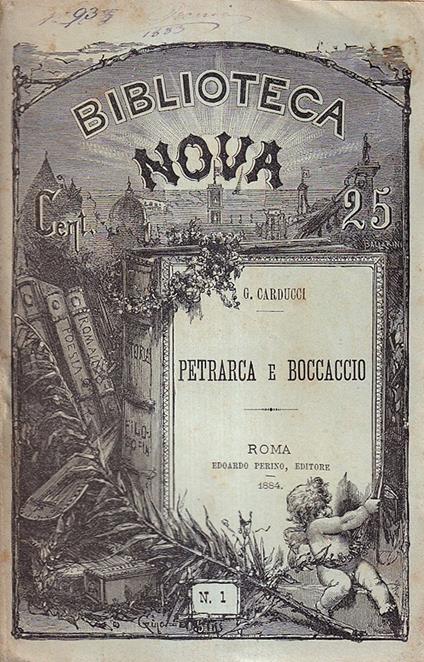 Petrarca e Boccacci [Boccaccio] - Giosuè Carducci - copertina
