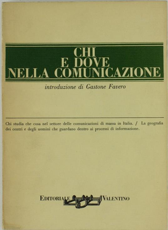Chi E Dove Nella Comunicazione - copertina