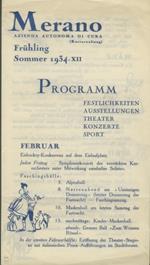 Frühling Sommer 1934, Programm, Merano