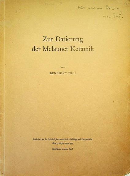 Zur Datierung der Melauner Keramik - copertina
