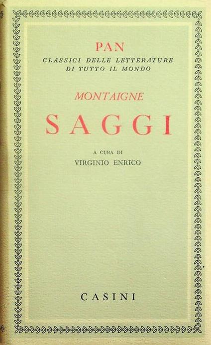Saggi - Michel de Montaigne - copertina