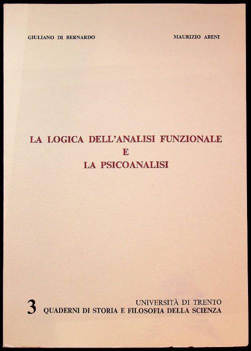 La logica dell'analisi funzionale e la psicoanalisi - copertina