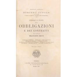 Indole e fonti delle obbligazioni e dei contratti - Francesco Ricci - copertina